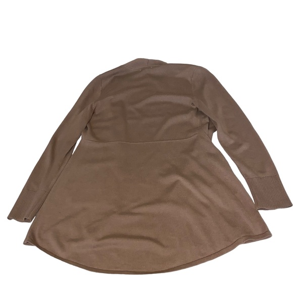 Isaac Mizrahi Brown Open Cardigan Sweater Sleeveless Top - Women’s Small 2PC - Picture 9 of 16